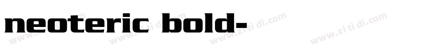 neoteric bold字体转换